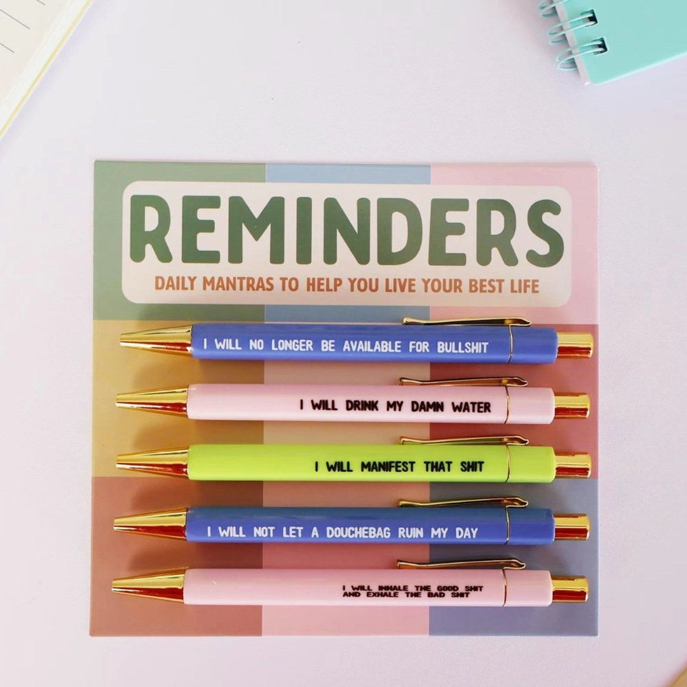 Funny Motivational Pens Set
